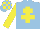 Silk - Light blue, yellow cross of lorraine and sleeves, check cap