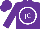 Silk - Purple, white circled 'jc', purple cap
