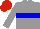 Silk - Grey body, blue hoop, grey arms, red cap