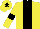 Silk - Yellow body, black stripe, yellow arms, black armlets, yellow cap, black star