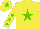 Silk - Yellow, light green star, yellow sleeves, light green stars, yellow cap, light green star