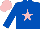 Silk - Royal blue, pink star, royal blue sleeves, pink cap