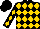 Silk - Black, four gold diamonds, diamonds on sleeves