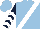 Silk - Light blue, white sash, white chevrons on dark blue slvs