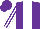 Silk - Purple, white panel, white stripes on sleeves, purple cap