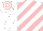 Silk - White, pink diagonal stripes, hooped cap