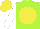 Silk - Lime Green body, yellow disc, white arms, yellow cap