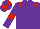 Silk - purple, red epaulets, red armlets, quartered cap