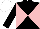 Silk - Black and pink diabolo, black sleeves, white cap