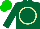 Silk - Dark green, beige circle, green cap