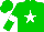 Silk - green, white star, white armlets