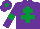Silk - Purple, emerald green cross of lorraine, armlets and star on cap