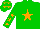 Silk - Big-green body, orange star, big-green arms, orange stars, big-green cap, orange stars