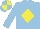 Silk - Light blue, yellow diamond, quartered cap