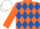 Silk - Orange and Royal Blue diamonds, Orange sleeves, White cap