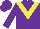 Silk - Purple, yellow chevron, purple sleeves, purple cap