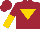 Silk - Maroon, gold inverted triangle and nd, maroon and gold halved slvs