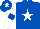 Silk - Royal blue, white star and sleeves, royal blue armlets, royal blue cap, white star