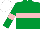 Silk - Emerald Green, pink hoop, pink armlet, white cap