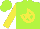 Silk - Lime green, yellow star, yellow horseshoe, yellow sleeves