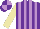 Silk - Purple and mauve stripes, beige sleeves, purple and mauve quartered cap