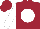 Silk - Maroon, white emblem with dot, white sleeves with maroon emblem