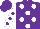 Silk - Purple, white spots, white sleeves, purple spots, purple cap