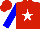 Silk - Red, white star in texas emblem, blue sleeves