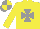 Silk - Yellow, grey maltese cross, yellow sleeves, quartered cap