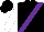 Silk - Black, purple sash, white sleeves, black cap
