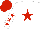 Silk - White, red star, red stars on sleeves, red cap