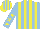 Silk - Light blue & yellow stripes, yellow stars on sleeves, yellow & light blue striped cap