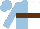 Silk - Light blue, brown hoop, light blue and white halved cap