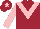 Silk - Maroon, pink chevron, sleeves and star on cap