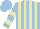 Silk - Light blue, tan stripes, tan bars on slvs