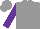 Silk - Gray, purple 'grissom racing' & bear emblem, purple sleeves