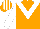 Silk - Orange, white chevron and sleeves, striped cap
