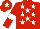 Silk - red, white stars and armlets, white star on cap