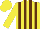 Silk - yellow and brown stripes, yellow cap
