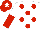 Silk - White, red spots, halved sleeves, red cap, white star