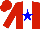 Silk - Red, red & blue star emblem on white center panel