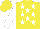 Silk - Yellow, white stars, white sleeves, yellow cap