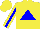 Silk - Yellow, blue triangle, blue panel on sleeves