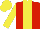 Silk - Red, yellow stripe, yellow sleeves, yellow cap