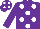 Silk - Purple, white spots, purple sleeves and cap, white spots