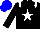 Silk - Black, white star and epaulets, blue cap