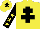 Silk - Yellow, black cross of lorraine, black sleeves, yellow stars, yellow cap, black star
