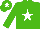 Silk - Kelly green, white star, kelly green cap, white star