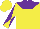 Silk - Yellow, purple yoke, yellow sleeves, purple diablo