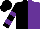 Silk - Black and purple halved, purple bars on black sleeves